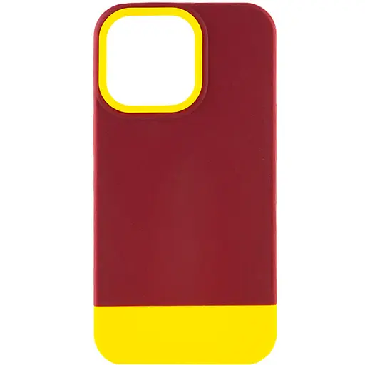 Чохол Epik TPU+PC Bichromatic для Apple iPhone 13 Pro 6.1 Brown burgundy/Yellow