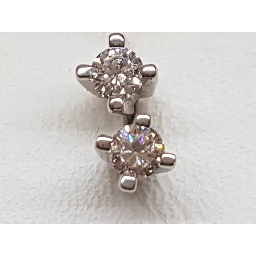 Золоті сережки-пуссети Qvaliz з діамантами. Артикул 402-00789 - фото 2