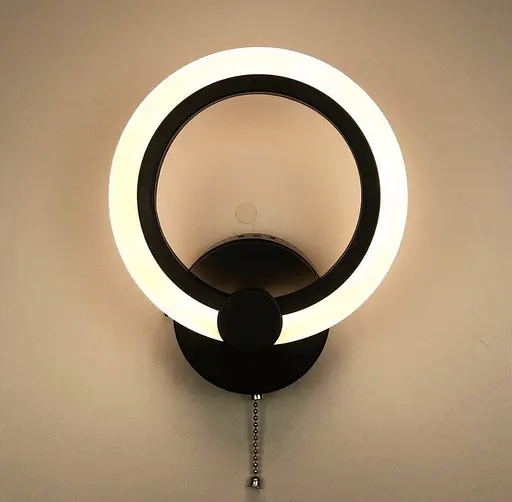 Світлодіодна модель бра в чорному кольорі Арт. 2374/1S BK Line F - фото 2