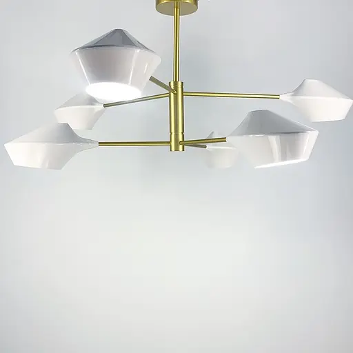 Оригінальна стельова люстра Lumina Deco у золотому каркасі Line.F H 690/6 SGD - фото 1