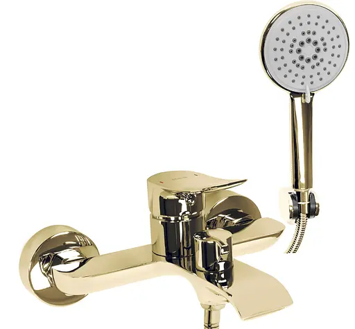 Смеситель для ванны Rea Dart gold настенный с изливом REA-B5652 Золотой - фото 1