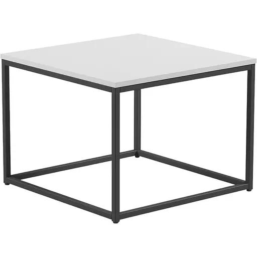 Стіл журнальний лофт Orange-Line ОП-191 600х600х450 мм Чорний/Білий