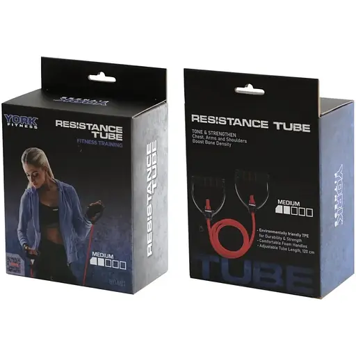 Эспандер трубчатый с ручками York Fitness 6-9кг, красный - фото 8