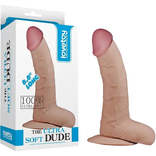 Фалоімітатор LoveToy The Ultra Soft Dude 20 см тілесний