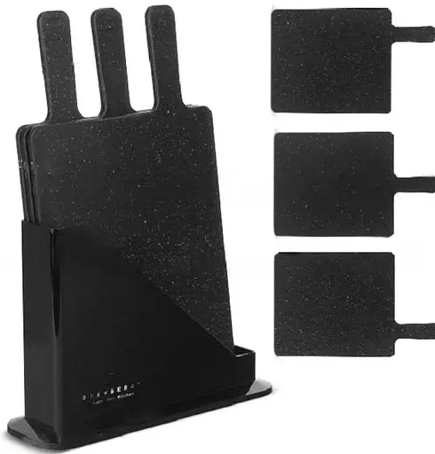 Набір обробних дощок Edenberg EB-11981 на підставці 3 шт. Чорні - фото 6