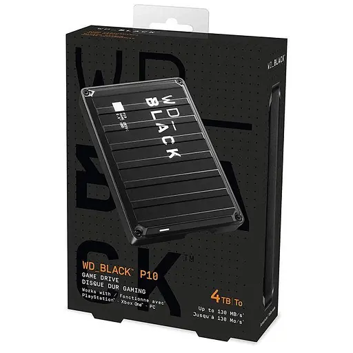 Внешний жесткий диск WD Black 4 TB P10 Game Drive (WDBA3A0040BBK-WESN) черный - фото 4