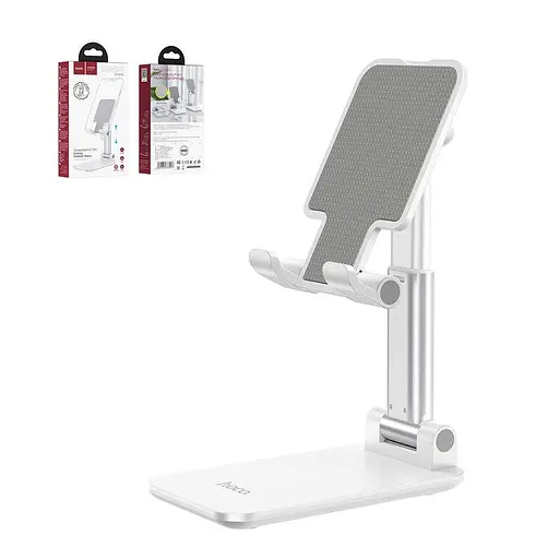 Универсальная подставка Hoco PH29a держатель настольная белая - фото 2