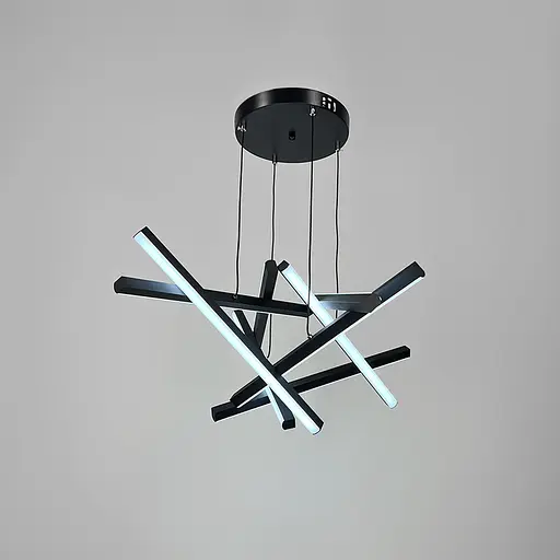 Черная Led люстра с подвесным регулируемым корпусом Ø 90 см | Ст. A 55071-650 BK | Line F - фото 2
