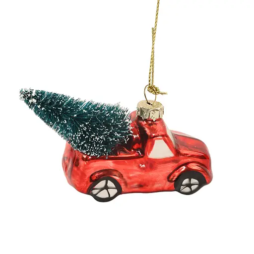 Елочное украшение "Ретро-пикап с елкой" 3,5*7,8*4,8 см, YQ1409409 - фото 2