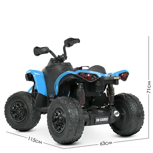 Електромобіль дитячий Bambi Квадроцикл M 5001EBLR-4 з пультом керування звуком і світлом Блакитний - фото 4