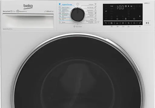 Стирально-сушильная машина Beko фронтальная 9(6)кг 1400 D 60 см дисплей белый - фото 4