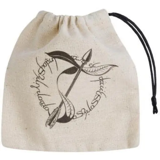 Мішечок для кубиків Q-Workshop Elvish Beige & black Basic Dice Bag (BELV102)