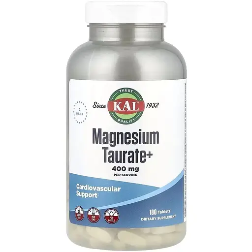 Таурат магнію KAL Magnesium Taurate+ 400 mg, 180 таблеток