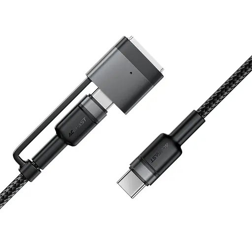 Кабель Acefast C22-05 USB-C to USB-C / magnetic aluminum alloy charging data cable Black - фото 5