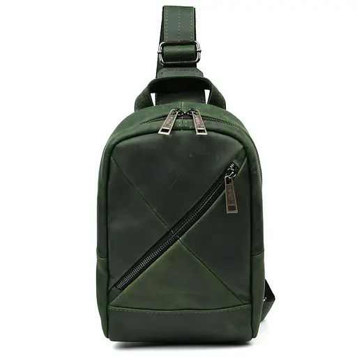 Рюкзак слинг кожаный с карманами TARWA 29х17х8 см sum0028226 - фото 7