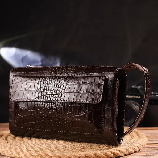 Клатч кожаный мужской Canpellini 23х14,5х5,5 см sum0022440 - фото 7