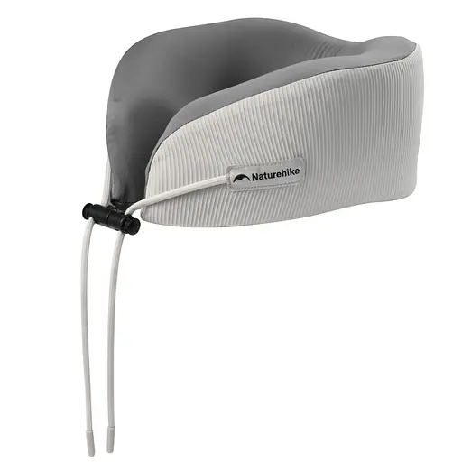 Подушка бавовняна для шиї з пам'яттю Naturehike CNK2450WS019 (Сірий)