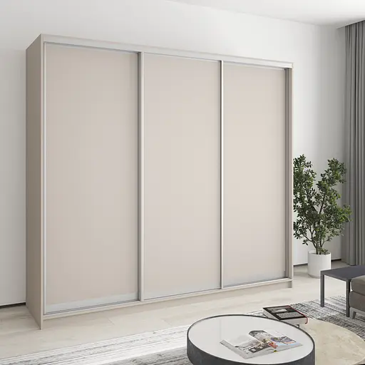 Шафа-купе тридверна MebelStar Комбо AL 3ДСП 230x60x210 см Кашемір (MBS-3315)