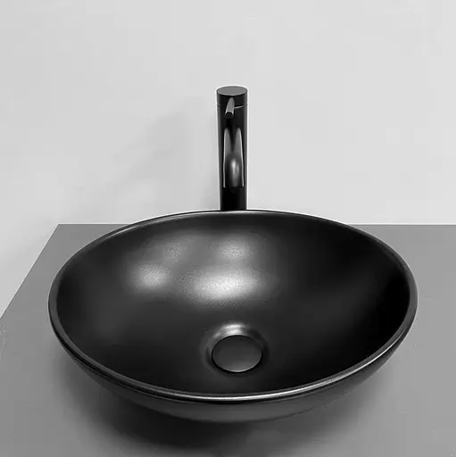 Умивальник VBI Parma black matt накладний VBI-011022, Чорний матовий - фото 2