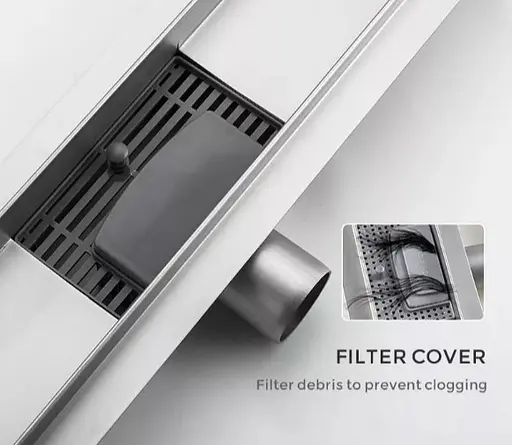 Душевой трап Gappo 70х700 мм, нержавеющая сталь G87007-3 - фото 4