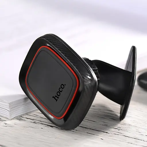 Автотримач для телефона HOCO CA24 Lotto series magnetic automotive center adsorbed holder Black - фото 9