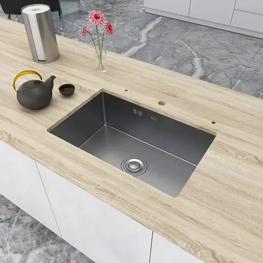 Кухонная мойка Nett NS-6845 из нержавейки под столешницу 1.5 мм - фото 4