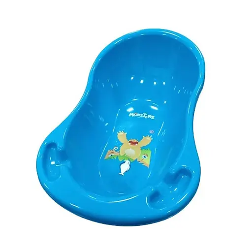 Ванночка Tega Lux Монстрики, зі зливом, 102 см, блакитний (MN-005-126) - фото 1