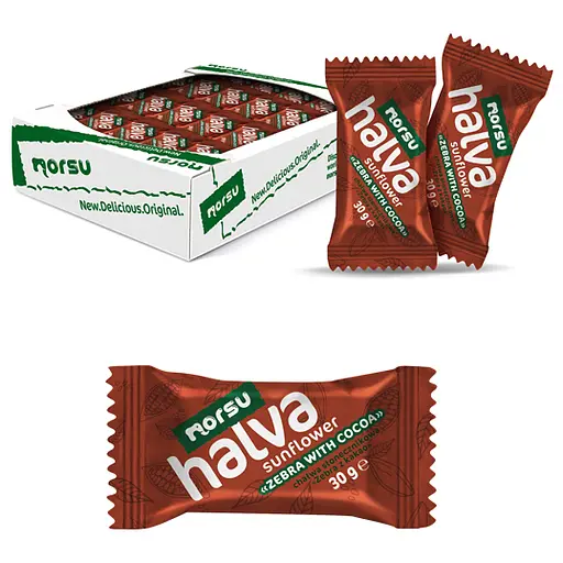 Халва подсолнечная Norsu Зебра из какао 30 г х 50 шт. - фото 2
