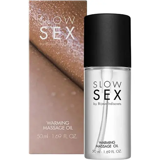 Розігріваюча масажна олія Bijoux Indiscrets Slow Sex кокос, 50 мл