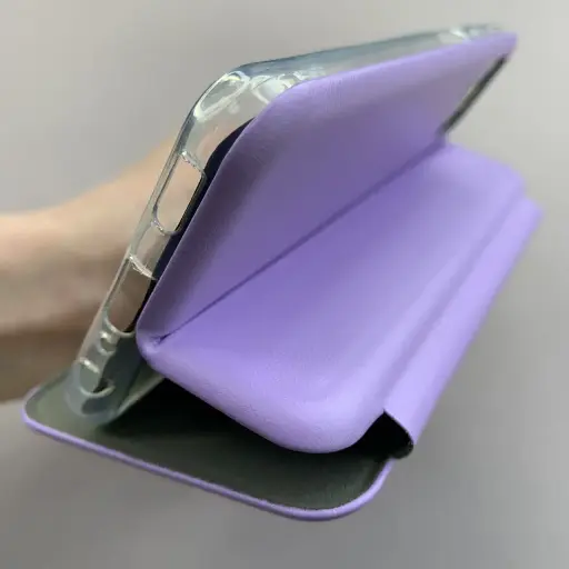 Чехол книжка Samsung Galaxy М32 эко-кожа Premium Case для смартфона Лиловый - фото 2