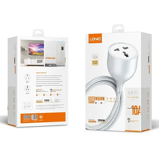 Сетевой удлинитель LDNIO SC1017 10A 5m белый - фото 5