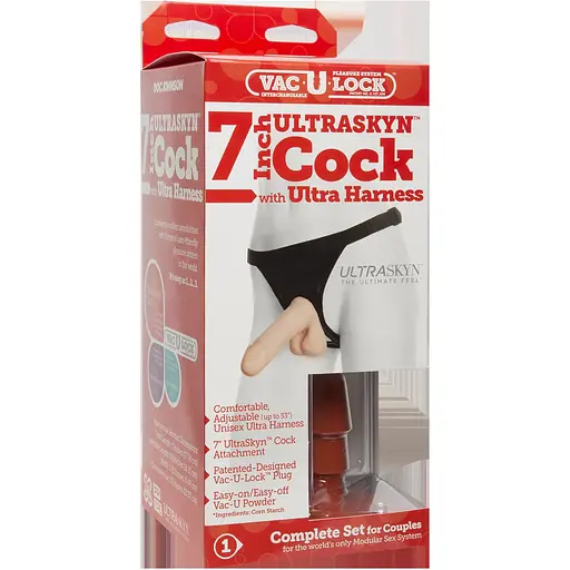 Трусики со страпоном Doc Johnson Vac-U-Lock 7 Inch UltraSkyn Ultra Harness - фото 2