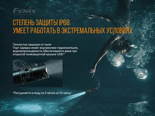 Ручний тактичний ліхтар Fenix PD36R 1600лм USB type-C (Чорний) - фото 9