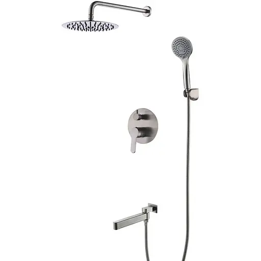 Душевая система скрытого монтажа Gappo G7199-30 с 3-функциями, излив - переключатель на лейку, нержавеющая сталь - фото 1