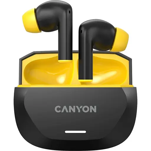 Навушники Canyon TWS HEXAGON 7 TWS ANC+ENC Wireless Charge Black Yellow (CNS-TWS7BY) - фото 1