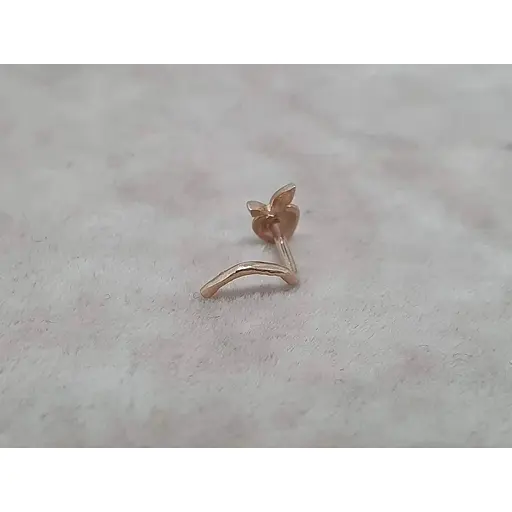 Золота сережка-пірсинг Dear в ніс Dear. 1034 - фото 3