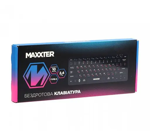 Бездротова клавіатура Maxxter KBWC01B 2.4G Wireless Black - фото 5