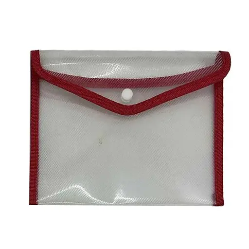 Папка для зошитів ПВХ на кнопці, кольоровий край, 33x23 см, 40 мкм, 2 шт. в упаковці, 404-А4 (В асортименті)