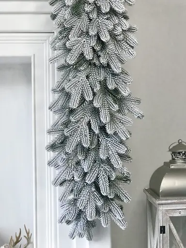 Гирлянда хвойная Hvoya Traditional пышная литая заснеженная 1.2 м - фото 5