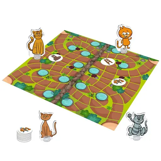 Настільна гра-бродилка "Вусаті нишпорки" Vladi Toys VT8055-44 з фігурками котів - фото 3