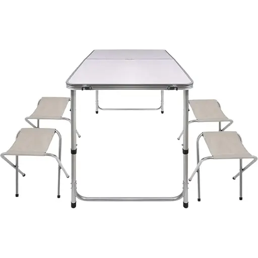 Стол туристический Chomik Garden Line Ranger раскладной с 4 стульями белый