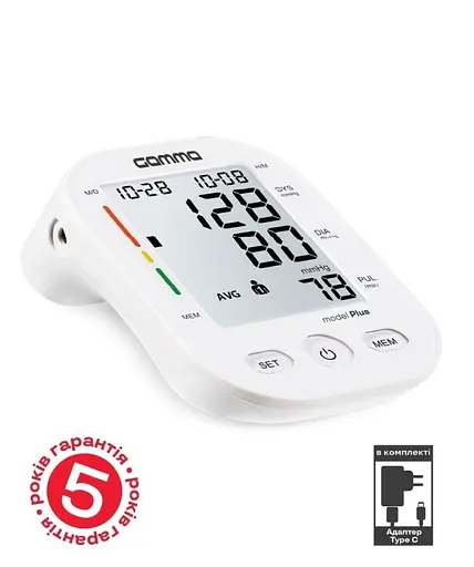 Тонометр Gamma Plus 4Gen Type-C з адаптером автоматичний на плече - фото 7