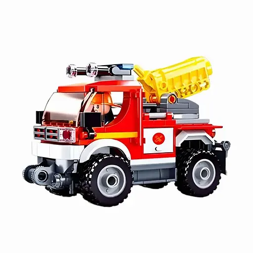 Конструктор Sluban M38-B0965 Пожарная машина 192 детали, с фигурками, для детей от 6 лет, разноцветный