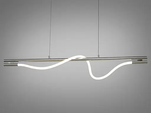 Сучасна підвісна світлодіодна люстра шланг, 15Вт, срібна люстра - фото 2
