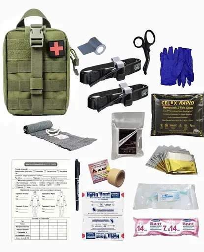 Аптечка укомплектованная №4 Rescue Ready в подсумке с быстрым сбросом - фото 1