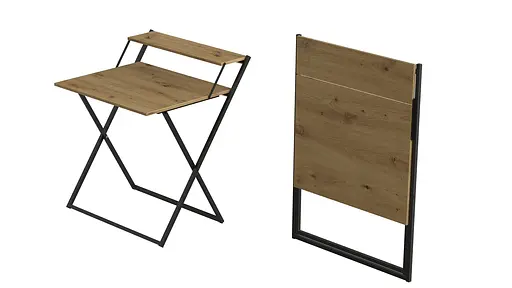 Стіл трансформер Компакт 4 750x790x720 Чорний метал ДСП Дуб Артізан 16 мм FRD-104695