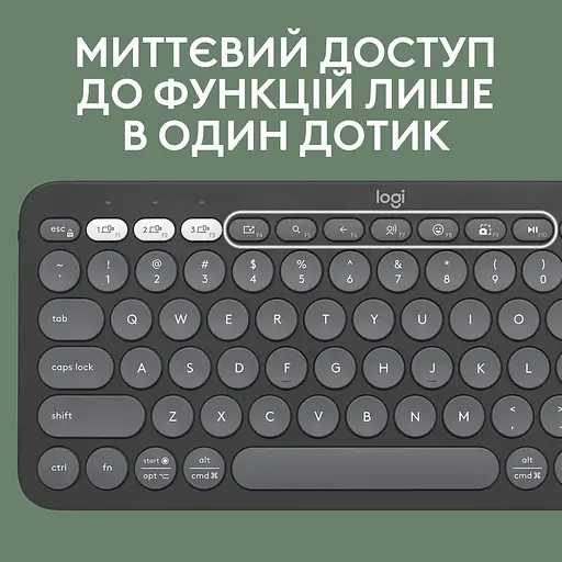 Клавіатура Logitech Pebble Keys 2 K380s Graphite (920-011851) - фото 6