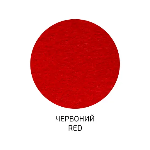 Фетр листковий, поліестер Rosa Talent 29, 7х42 см Червоний 180г/м2 - фото 2
