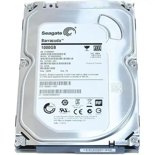 Жесткий диск Seagate BarraCuda, SATA3, 64 Мб, 7200 об/мин 3.5" 1Tb (ST1000DM003) (Refurbished) - фото 1