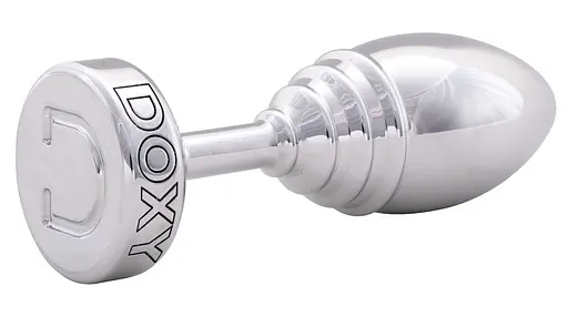 Анальна пробка Doxy Ribbed Butt Plug 11 см (сріблястий) - фото 2